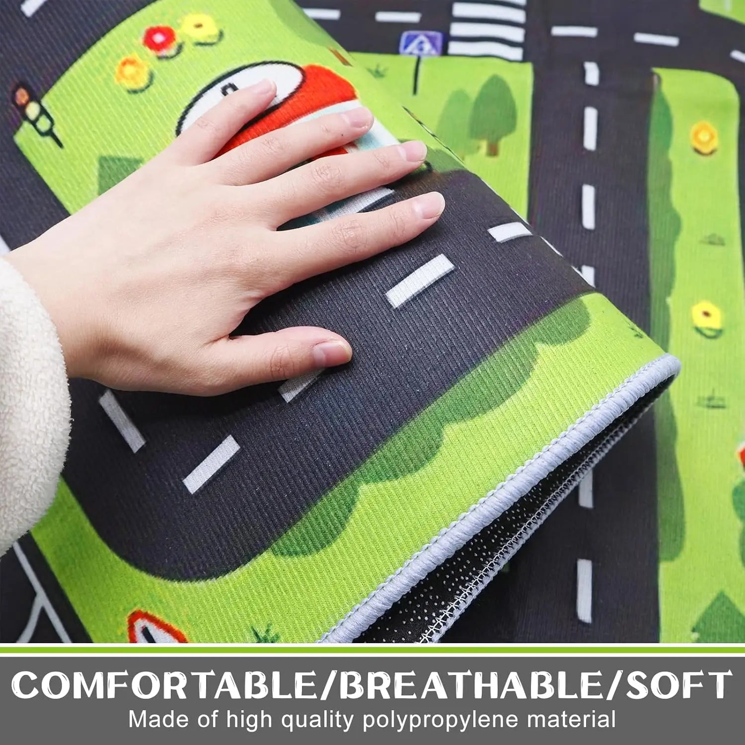 Kids City & Farm Play Rug | 120x160cm Soft Non-Slip Road Map Mat for Toddlers – Multiple Styles AMZ