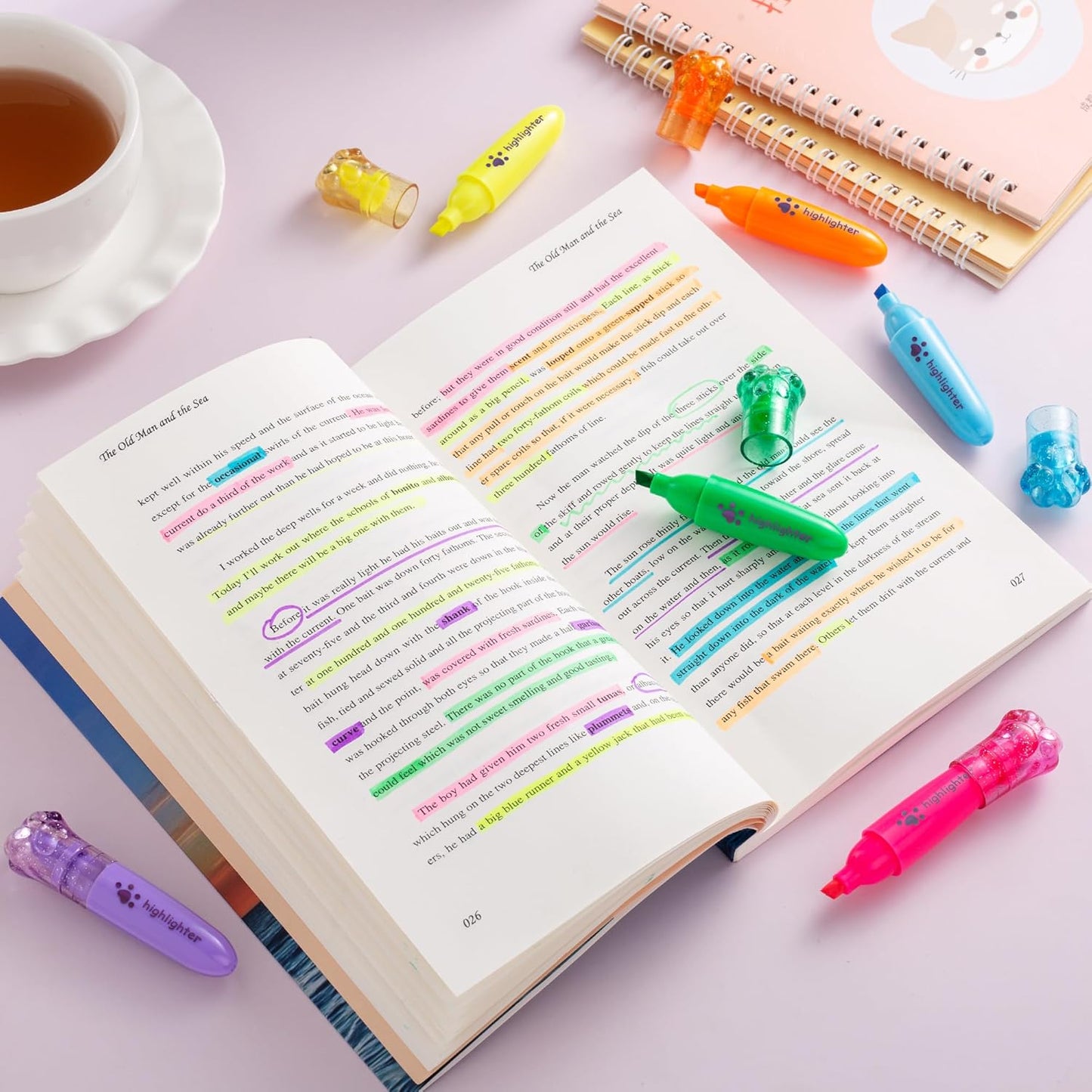 6-Pack Pastel Highlighter Pens – Chisel Tip, Quick Dry, No Bleed | Bible Study, School & Office