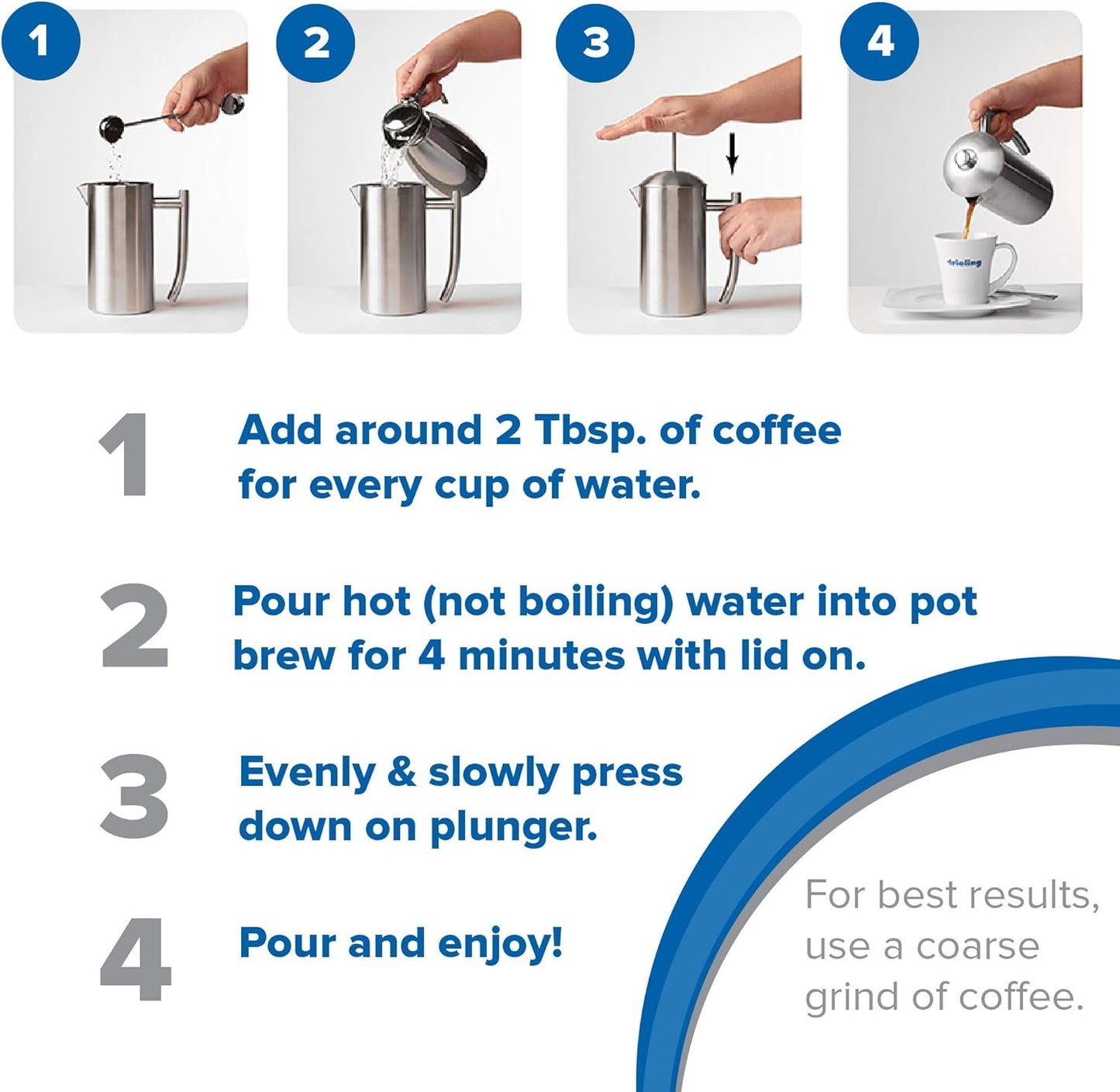Frieling Double-Wall Stainless Steel French Press 500ml (17oz) – Brushed Insulated Coffee Maker | Av8Store Australia AMZ Av8Store
