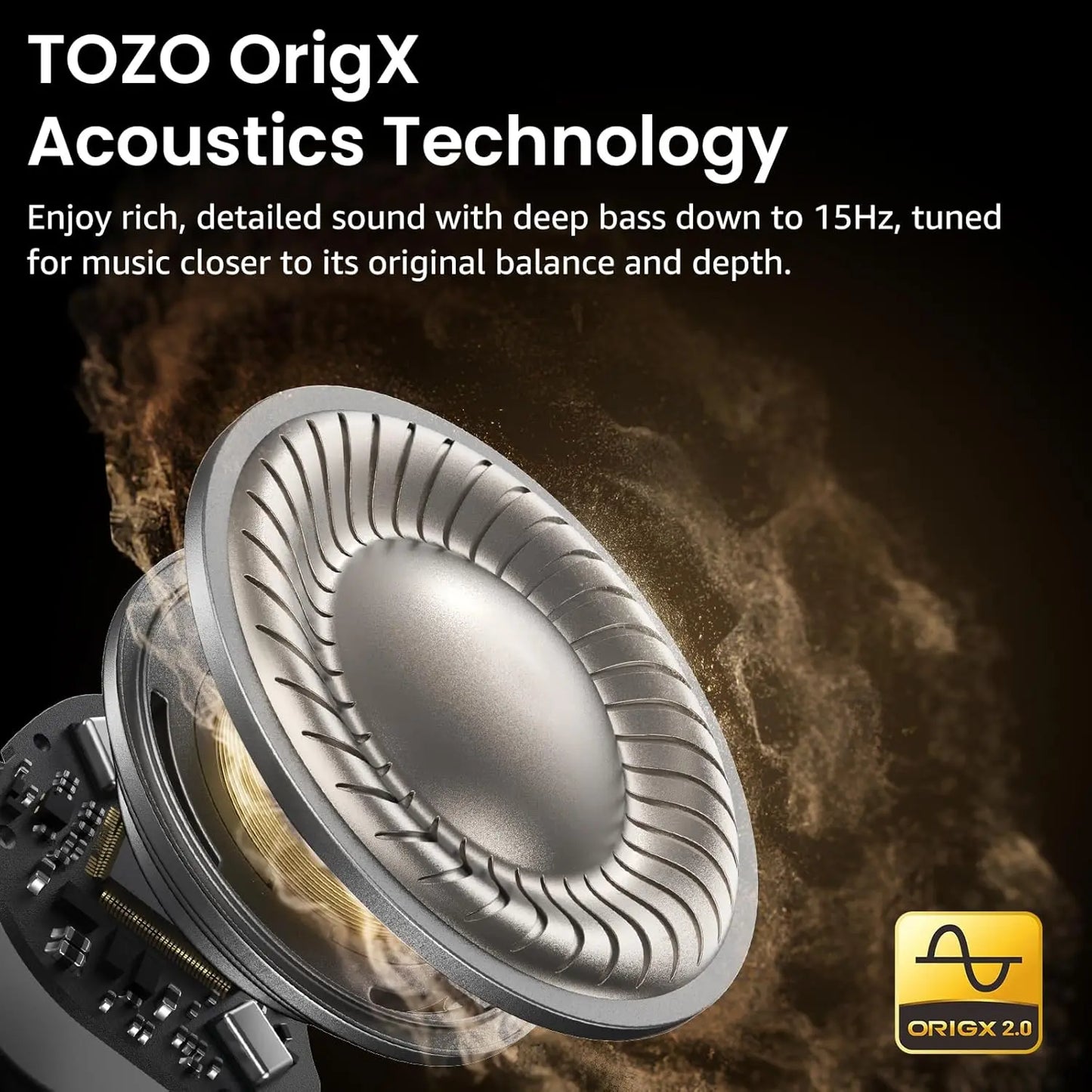 TOZO NC9 Wireless Earbuds – Hybrid ANC, Bluetooth 5.3, 60H Playtime, IPX8 AMZ