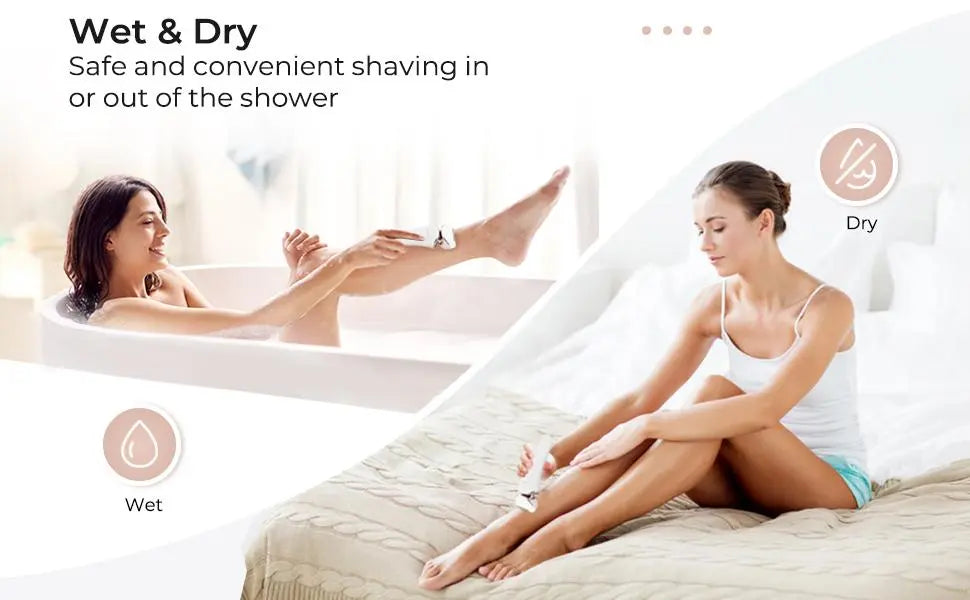 PRITECH Women's Electric Shaver | 3-in-1 Wet & Dry | IPX6 | USB-C Rechargeable | Legs, Underarms & Bikini AMZ
