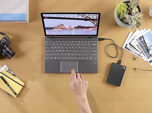 Seagate One Touch Portable External Hard Disk Drive with Data Recovery Services, 1TB, Grey Av8Store Av8Store