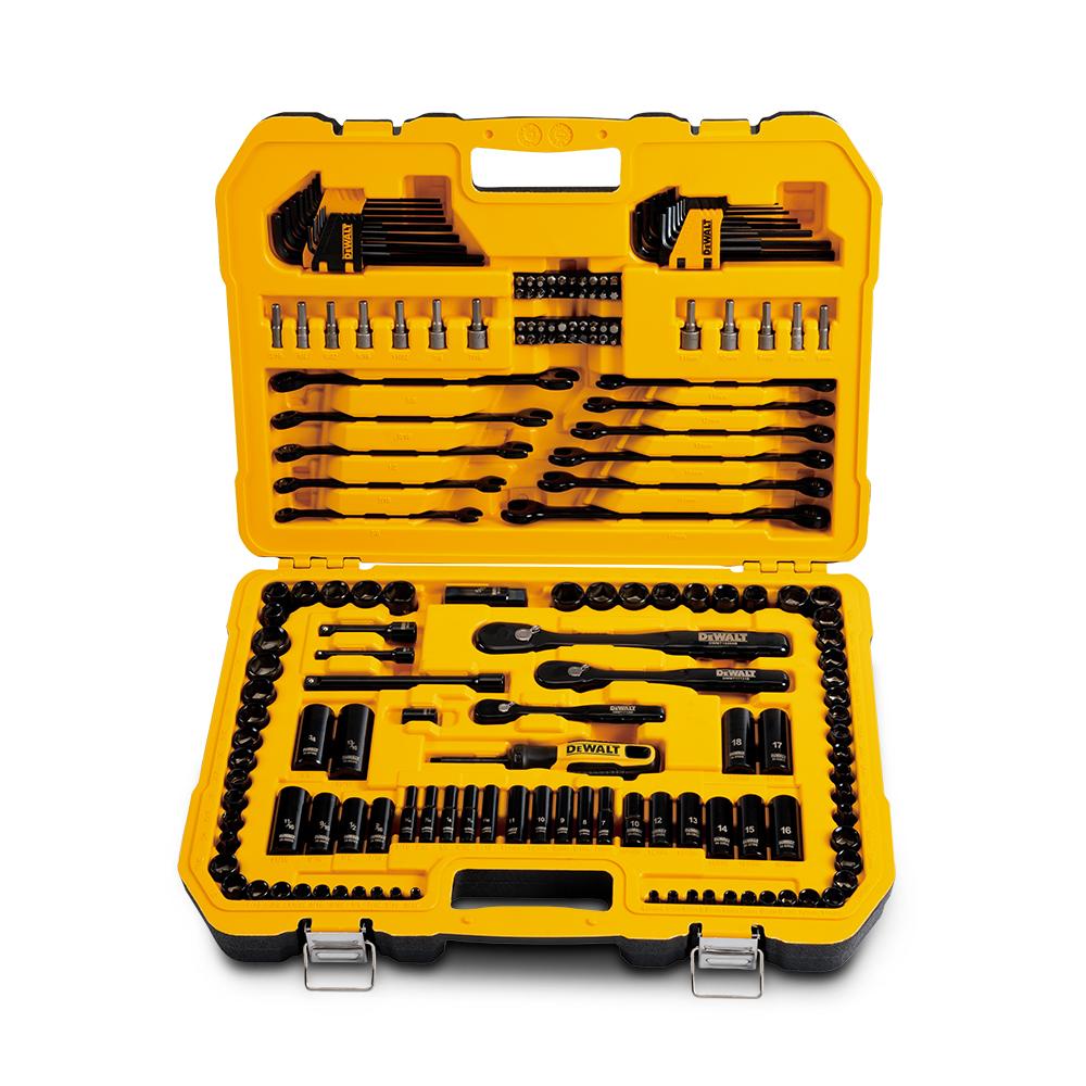 DeWalt 184-Piece Mechanics Socket Set | 1/4", 3/8" & 1/2" Drive | DWMT45184-1