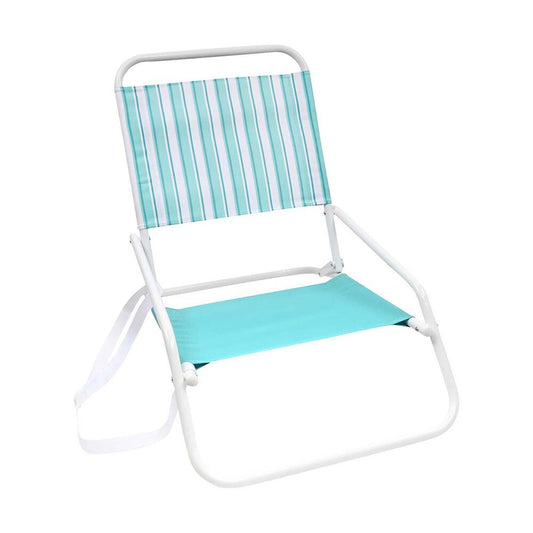 Wanderer Flat Fold Beach Chair Ocean Green 100kg