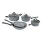 Equip Marble 5 Piece Non-Stick Cookware Set in grey