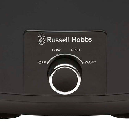 Control panel of a Russell Hobbs appliance with temperature settings.