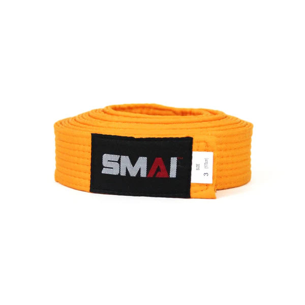 Orange belt with SMAI logo on a white background