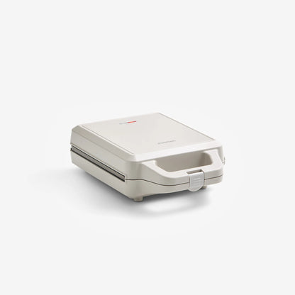 Everten 4-Slice Waffle & Jaffle Maker – Warm Grey | Interchangeable Plates