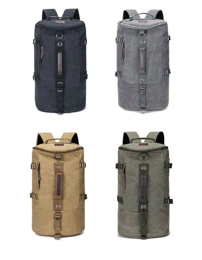 Large Canvas Hiking Backpack & Travel Duffle Bag | 32x49x28cm | Men's Outdoor Rucksack AEX Av8Store