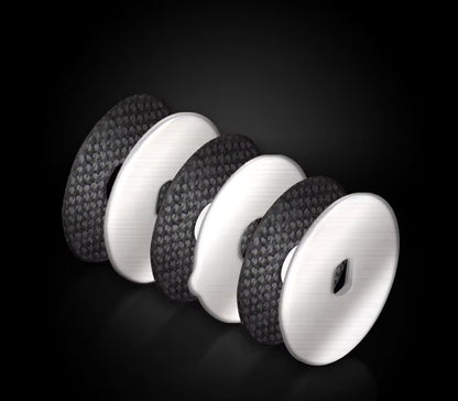 Exploded view of the triple-disc carbon fibre drag washers used in the KastKing Sharky III spinning reel