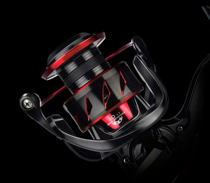 Close-up hero shot of the KastKing Sharky III spinning reel spool and body with 10+1 ball bearing branding