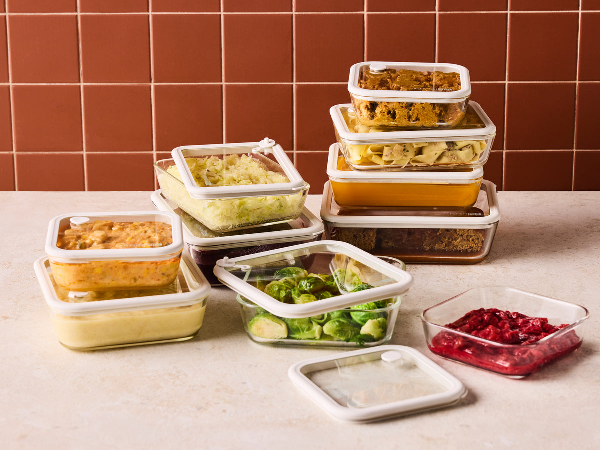Kitchen Pro Airlock Glass Container Set 10pc stacked