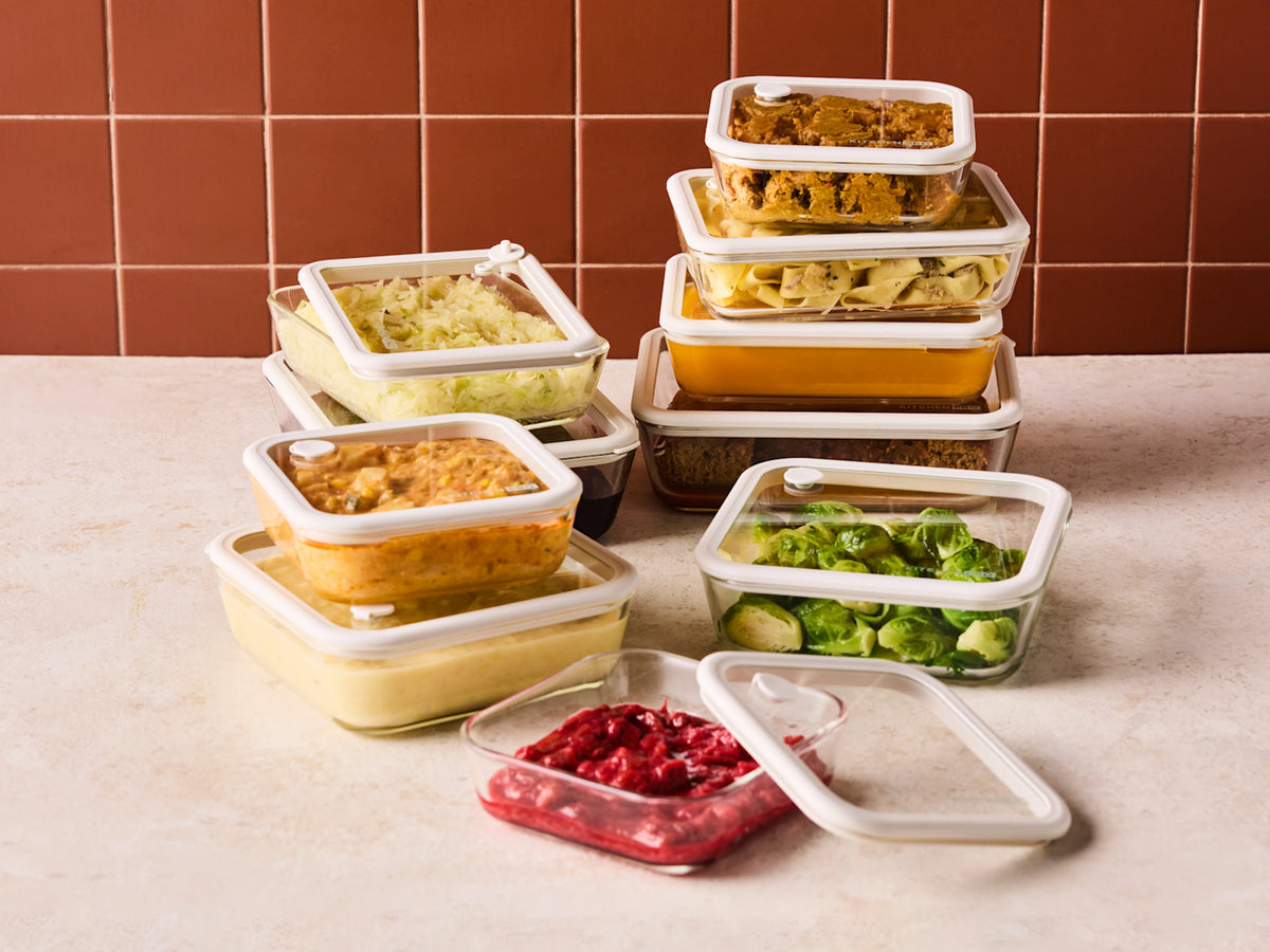 Kitchen Pro Airlock Glass Container Set 10pc with airtight glass lids
