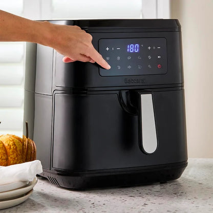 Baccarat Healthy Fry 9L Air Fryer - Family Size, 10 Presets, Black Baccarat Av8Store