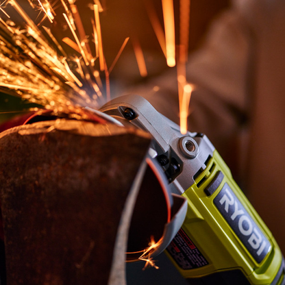 RYOBI 18V ONE+ 115mm Angle Grinder Kit – 4.0Ah Battery & Charger Included