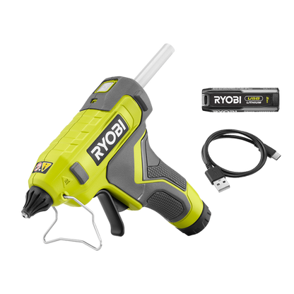 RYOBI USB Lithium Glue Gun Kit – 2Ah Battery | Cordless 11mm Hot Glue Gun