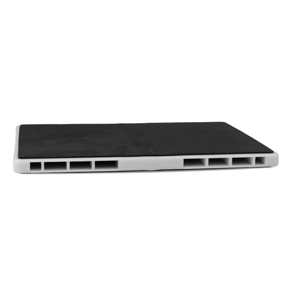Black rubber Breaking Board on a white background