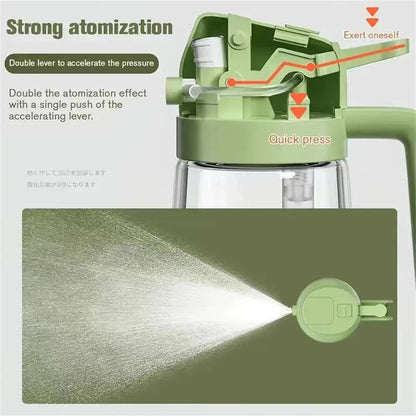 470ml Oil Sprayer 2‑in‑1 Olive Oil Dispenser Thick Glass Spray Bottle with Stickers AEX