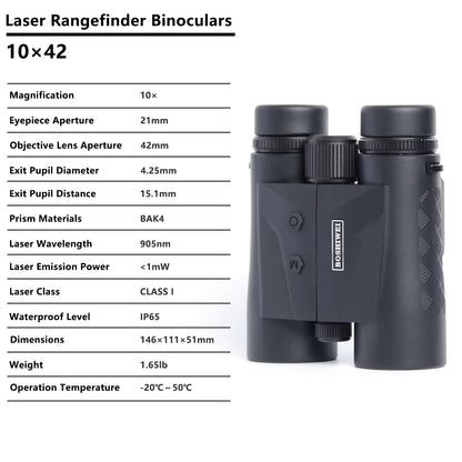 Binoculars with specifications listed