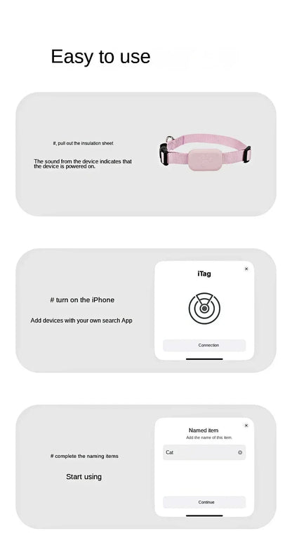 Pet GPS Tracker Collar – Anti-Lost Bluetooth Locator for Cats & Dogs