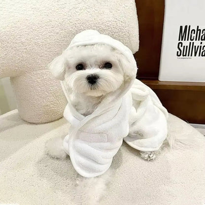 Super Absorbent Hooded Pet Bathrobe & Quick-Dry Towel | Dogs & Cats AEX Av8Store