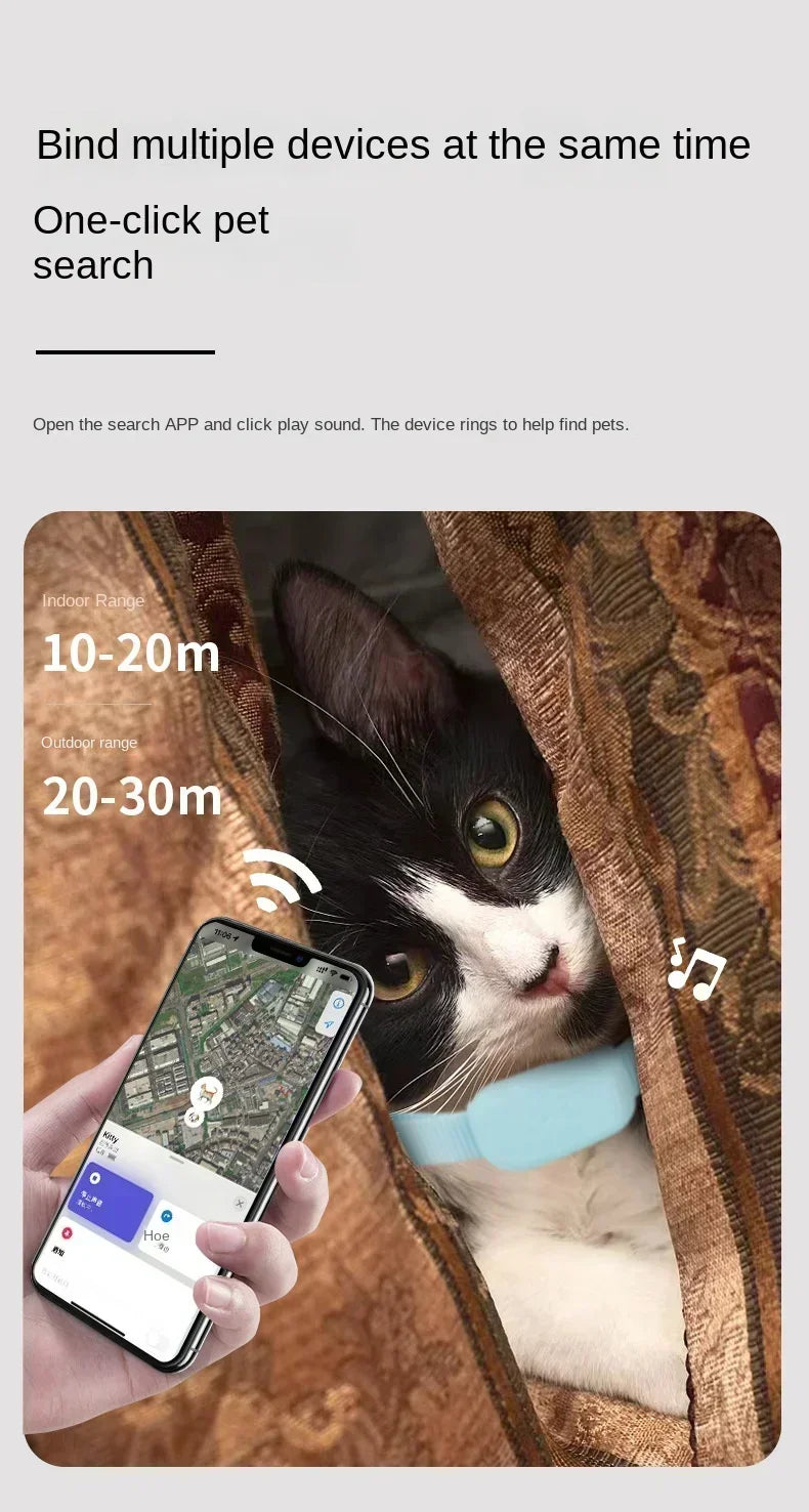 Pet GPS Tracker Collar – Anti-Lost Bluetooth Locator for Cats & Dogs