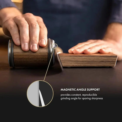 15 and 20 degree angle roller knife sharpener close up