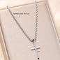 Minimalist Stainless Steel Cross Pendant Necklace – Gold | Men & Women