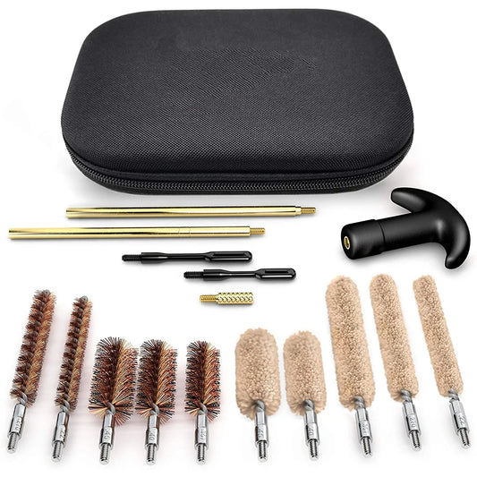 Tactical Pistol Cleaning Kit 16-Piece  | Universal 9mm .22 .357 .38 .40 .44 .45 | Compact Handgun Firearm Set Av8Store Av8Store