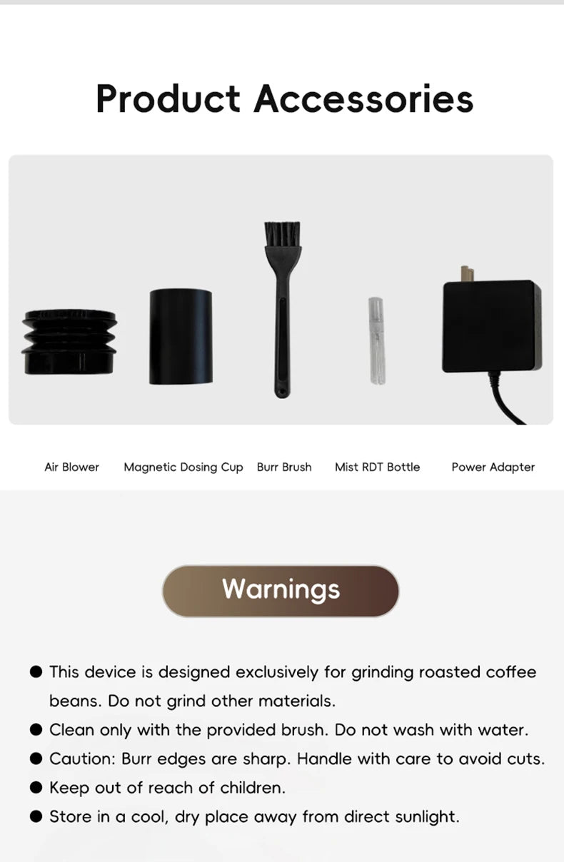 STARSEEKER E55Pro Coffee Grinder | 55mm Titanium Burr | Stepless Espresso Grinder