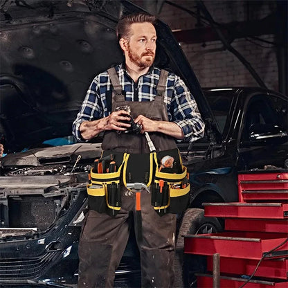 Heavy Duty Tool Belt Bag with Detachable Pouch | Multi-Pocket Waist Apron | Men & Women