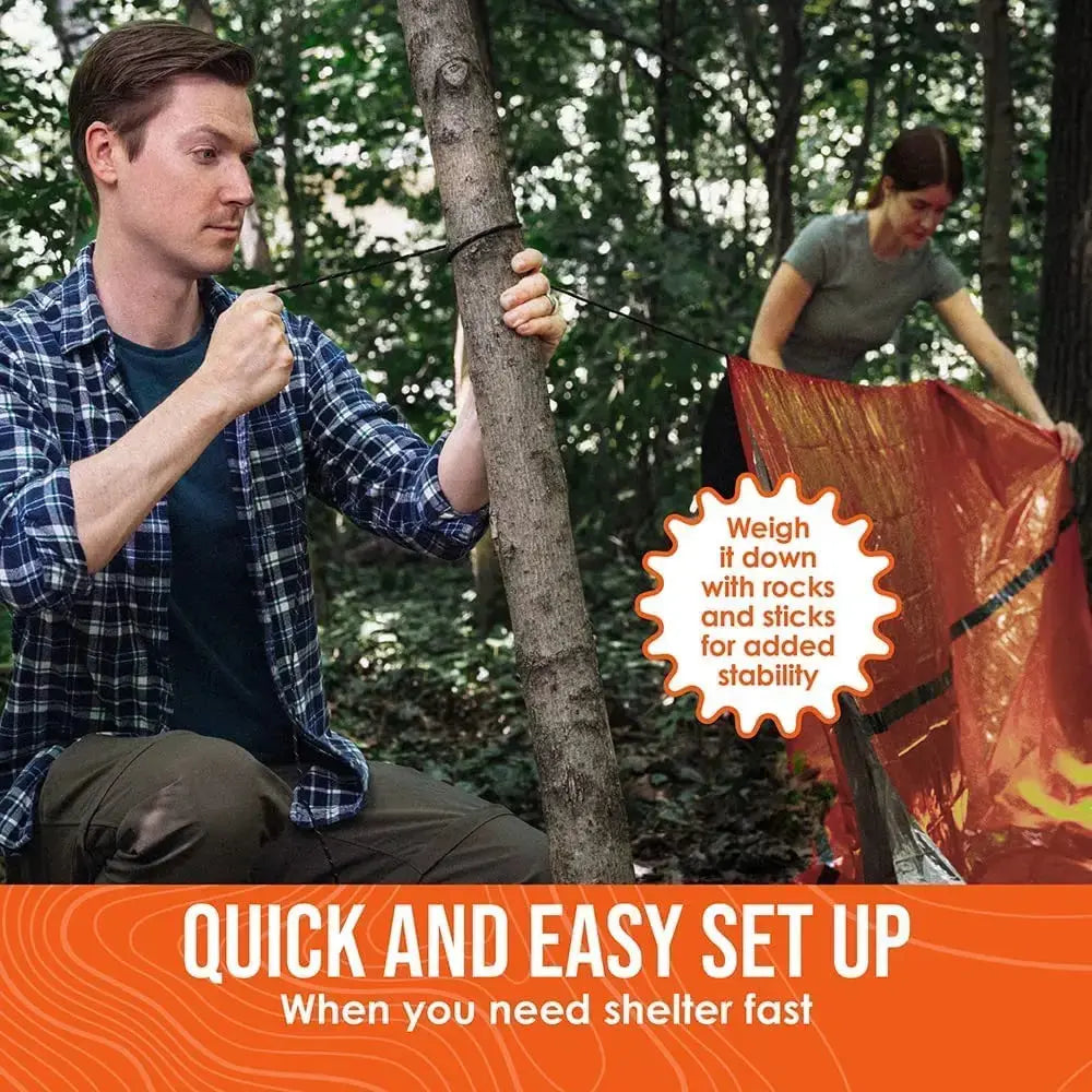 Emergency Shelter Tent 2 Person – Mylar Survival Bivy Bag, Waterproof SOS Thermal Blanket | Av8store.com.au AEX