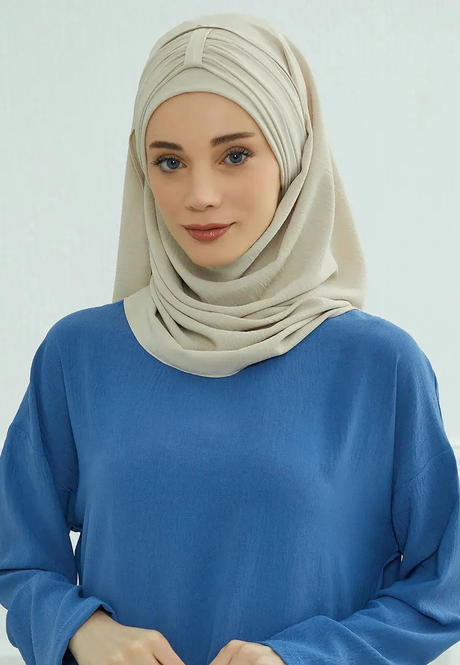 Large Plain Inner Hijab Cap Muslim Headwrap High‑Stretch Voile Ramadan Undercap AEX