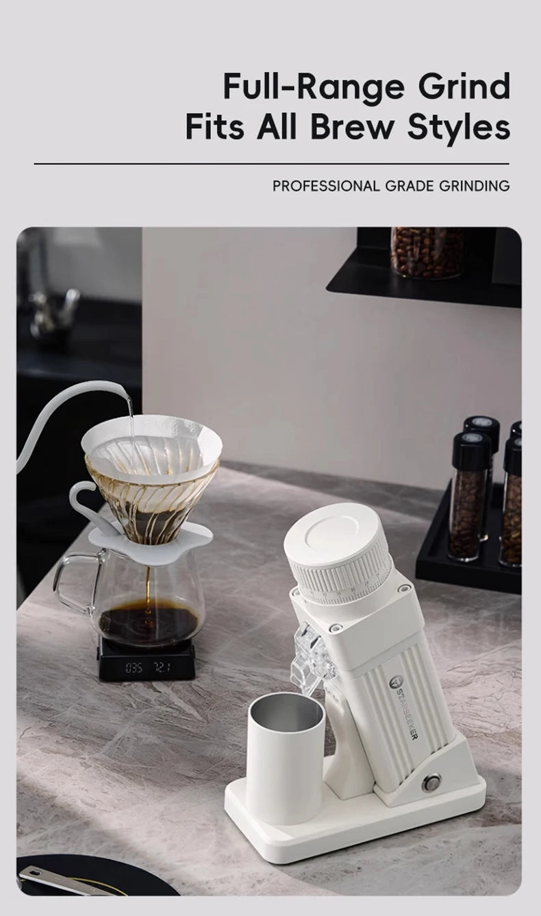 STARSEEKER E55Pro Coffee Grinder | 55mm Titanium Burr | Stepless Espresso Grinder