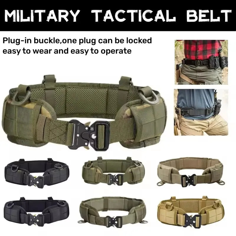 Adjustable EVA padded tactical belt in use outdoors