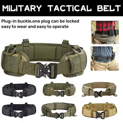 Adjustable EVA padded tactical belt in use outdoors