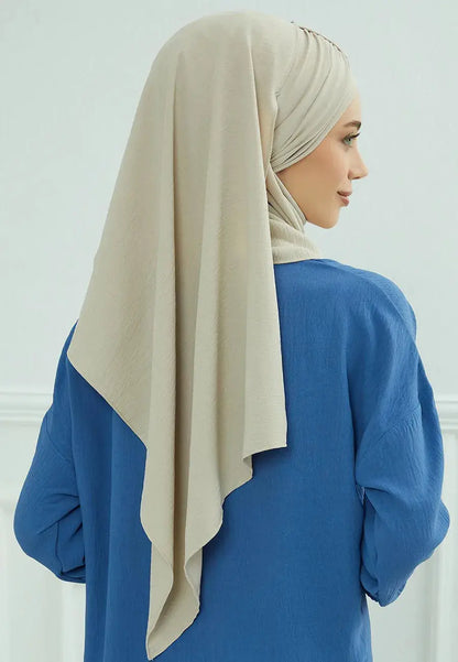 Large Plain Inner Hijab Cap Muslim Headwrap High‑Stretch Voile Ramadan Undercap AEX