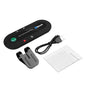 Bluetooth car kit package contents – sun visor clip speakerphone, Micro-USB charging cable and user manual

