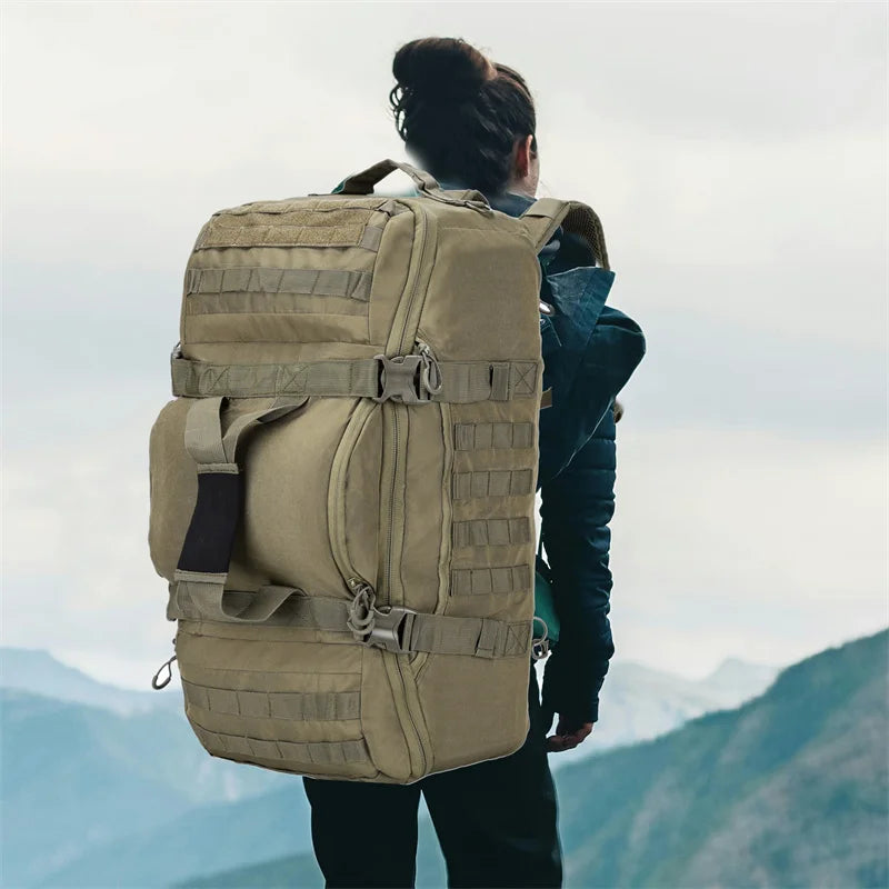 Tactical Duffle Backpack | 30L 45L 80L | MOLLE Camping Hiking Travel Bag for Men