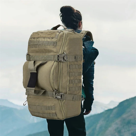 Tactical Duffle Backpack | 30L 45L 80L | MOLLE Camping Hiking Travel Bag for Men