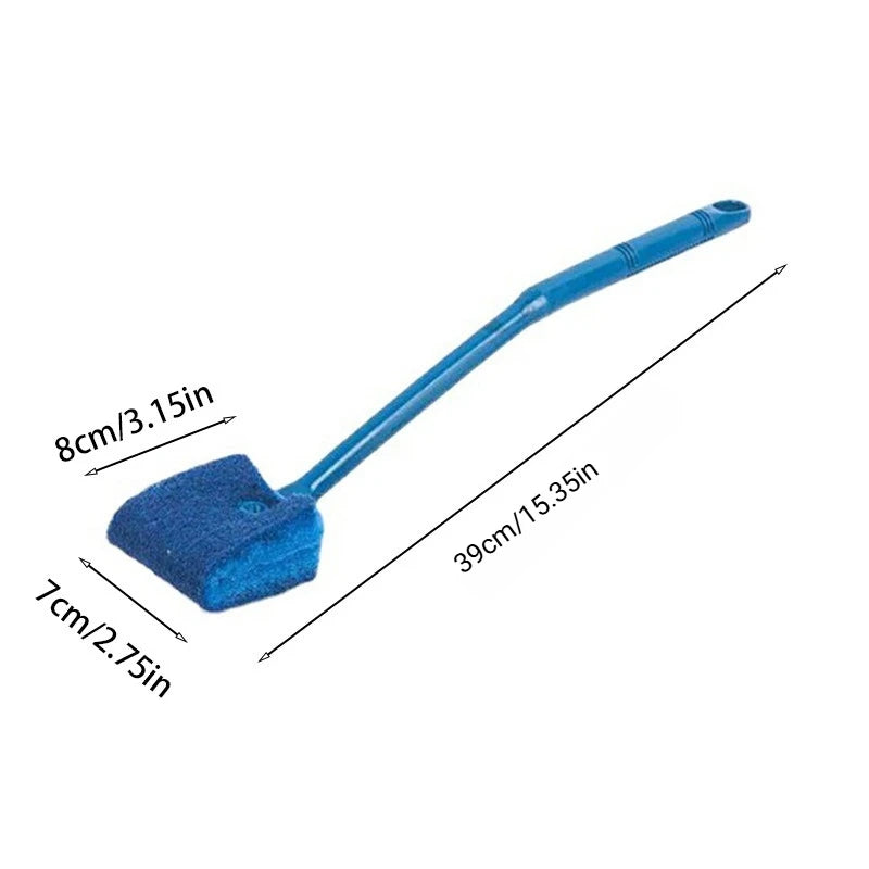Fish Tank Cleaning Brush Long Handle Double‑Sided Aquarium Algae Scrubber Glass Cleaner Tool AEX Av8Store