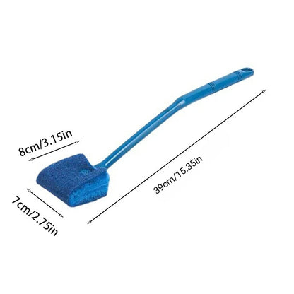 Fish Tank Cleaning Brush Long Handle Double‑Sided Aquarium Algae Scrubber Glass Cleaner Tool AEX Av8Store