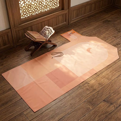 Islamic Foldable Prayer Mat with Keychain – Waterproof Travel Prayer Rug | 97×45cm | Gift for Men & Women