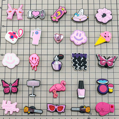 Shoe Charms for Crocs - 100pc Pink Set for Girls AU