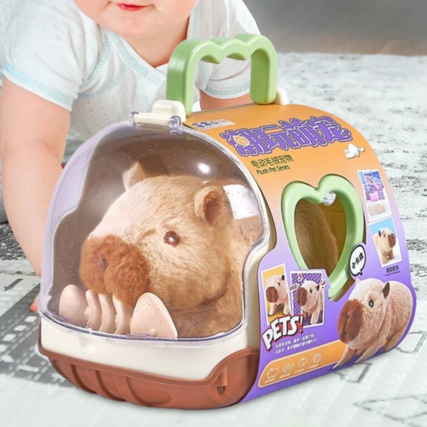 Electric Capybara Walking Plush Toy with Sound | Interactive Kids Gift | Pink & Brown | Av8Store Australia AEX Av8Store