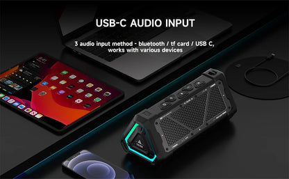 MLOVE P3 Outdoor Bluetooth Speaker | 40W, IP67, Bluetooth 5.3, RGB