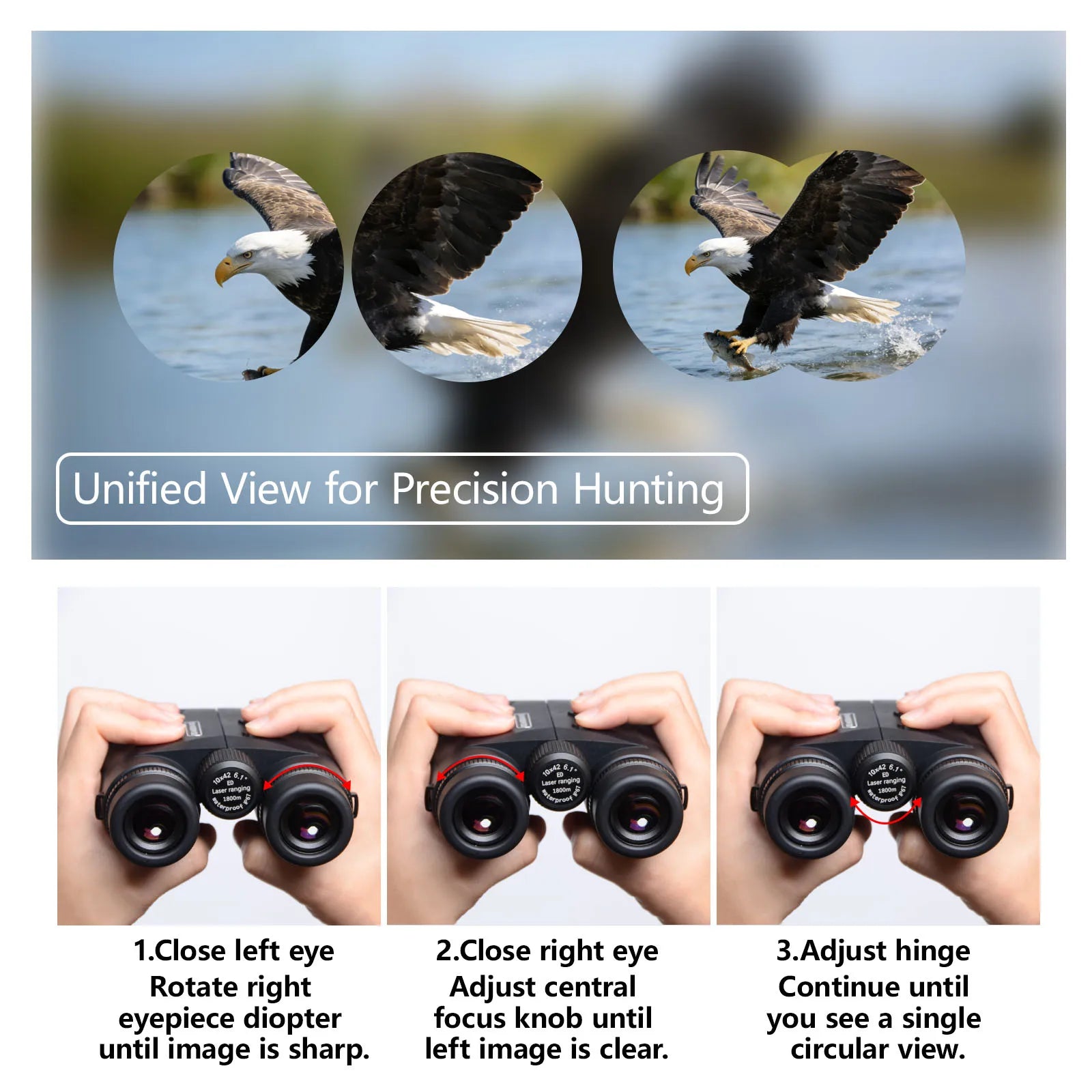BOSHIWEI 10x42 Laser Rangefinder Binoculars | 1500m Range, IPX5, BAK4 HD Optics | Av8Store Australia AEX Av8Store
