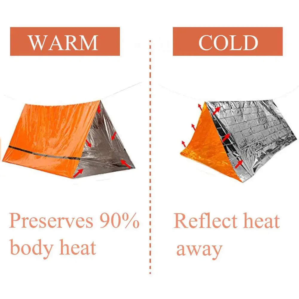 Emergency Shelter Tent 2 Person – Mylar Survival Bivy Bag, Waterproof SOS Thermal Blanket | Av8store.com.au AEX