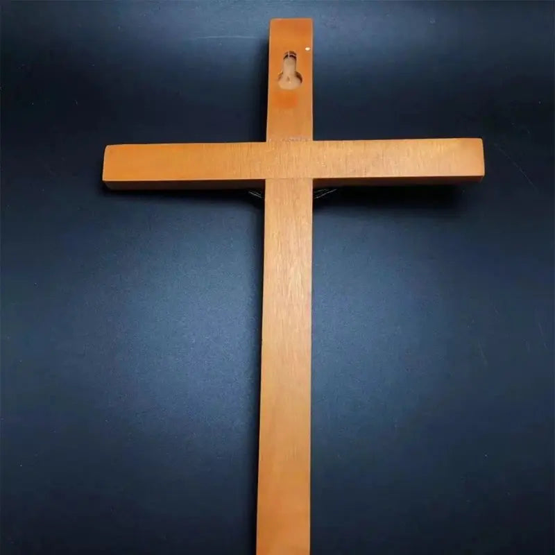 Wood Crucifix Wall Cross – Catholic Jesus Christian Wall Hanging Prayer Decor & Religious Gift AEX
