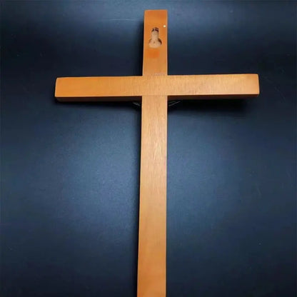 Wood Crucifix Wall Cross – Catholic Jesus Christian Wall Hanging Prayer Decor & Religious Gift AEX